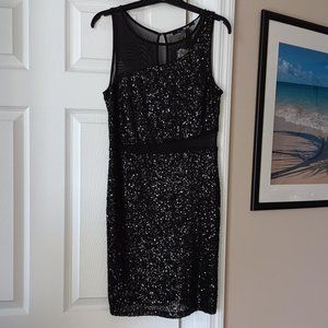 Dress Black with Sequins Size Med NEW